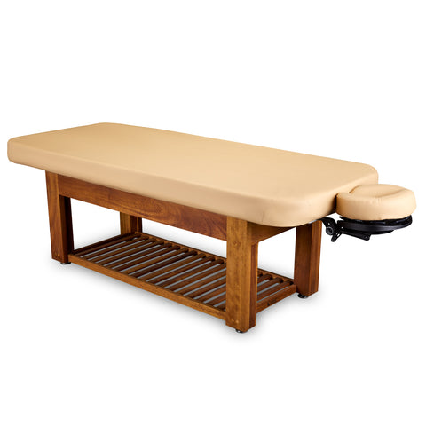 Living Earth Crafts Napa La Mer Spa and Salon Table Teak Base - Salon Fancy