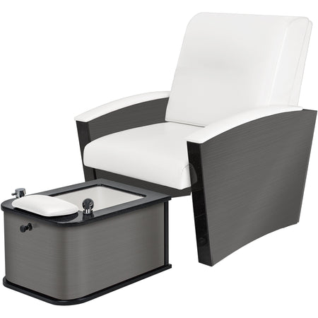 Living Earth Crafts Mystia Manicure/Pedicure Chair with Plumbed Footbath - Salon Fancy