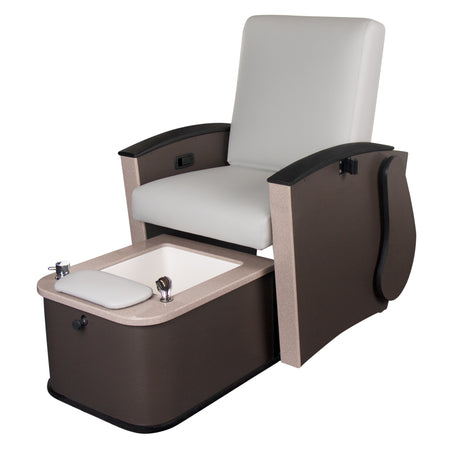 Living Earth Crafts Mystia Manicure/Pedicure Chair with Plumbed Footbath - Salon Fancy
