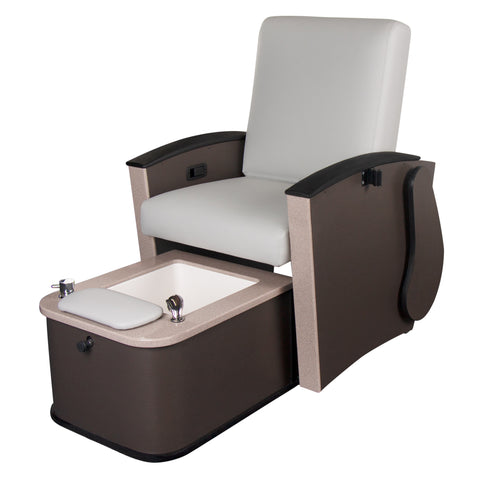 Living Earth Crafts Mystia Manicure/Pedicure Chair with Plumbed Footbath - Salon Fancy