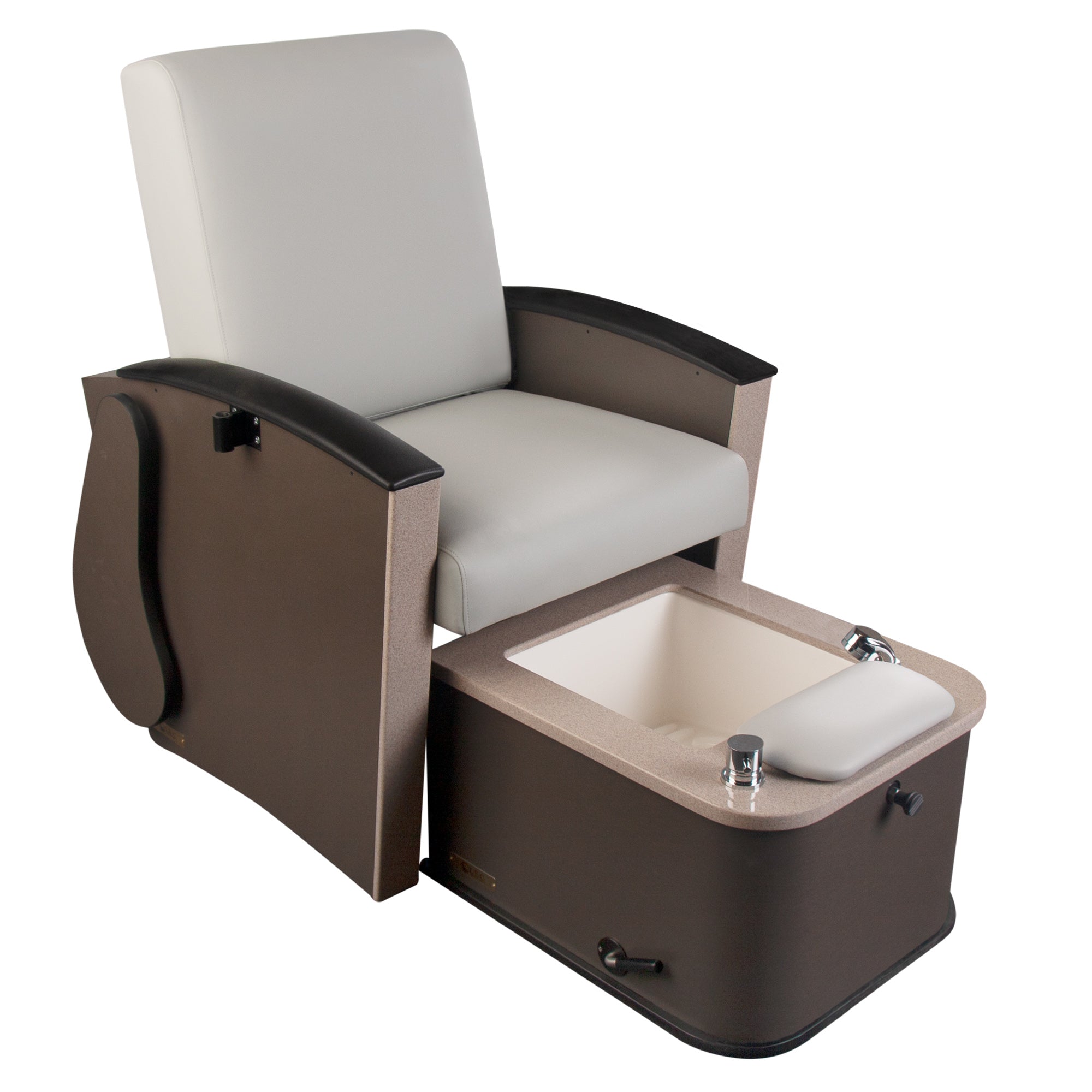 Living Earth Crafts Mystia Manicure/Pedicure Chair with Plumbed Footbath - Salon Fancy
