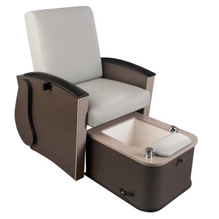 Living Earth Crafts Mystia Manicure/Pedicure Chair with Plumbed Footbath - Salon Fancy