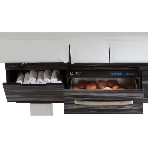 Living Earth Crafts Century City Dual-Pedestal Low-Range Treatment Table with Digital Warming Drawer - Salon Fancy