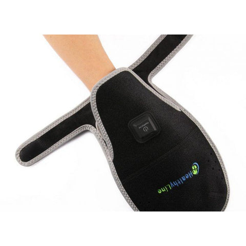 HealthyLine Portable Heated Gemstone Pad - Hand Model with Power-Bank InfraMat Pro® Portable-AT-Hand