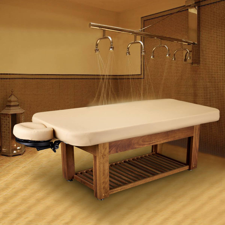 Living Earth Crafts Napa La Mer Spa and Salon Table Teak Base